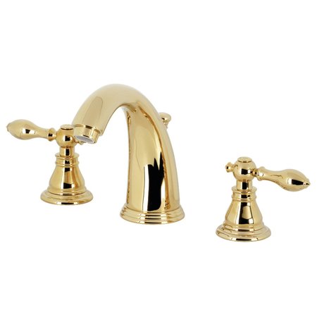 KINGSTON BRASS American Classic Widespread Bathroom Faucet W/Retail Pop-Up, Brass KB982ACL